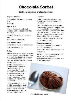 Recipe - chocolate sorbet